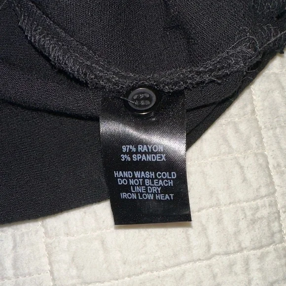 Lulu’s Medium Shirt Dress Fitted Black EUC stretch Button Down - Picture 7 of 9